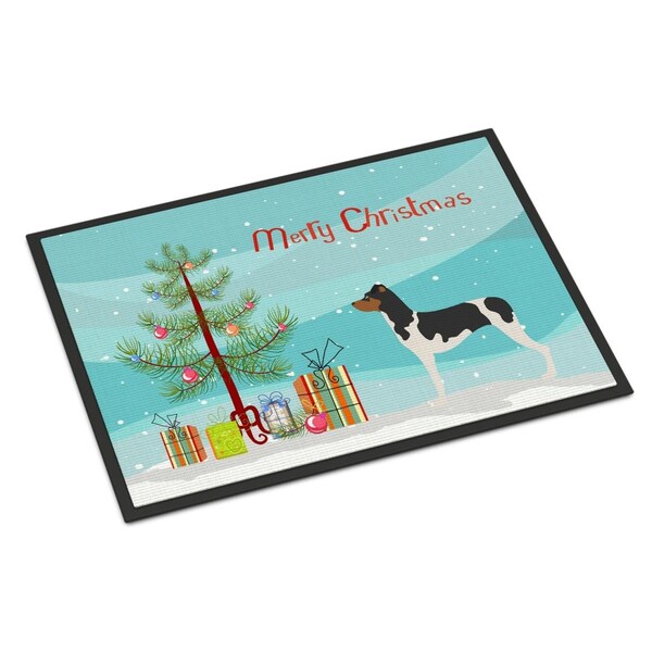 Carolines Treasures Brazilian Terrier Christmas Indoor or Outdoor Mat, 24 x 36 in. BB8477JMAT - main